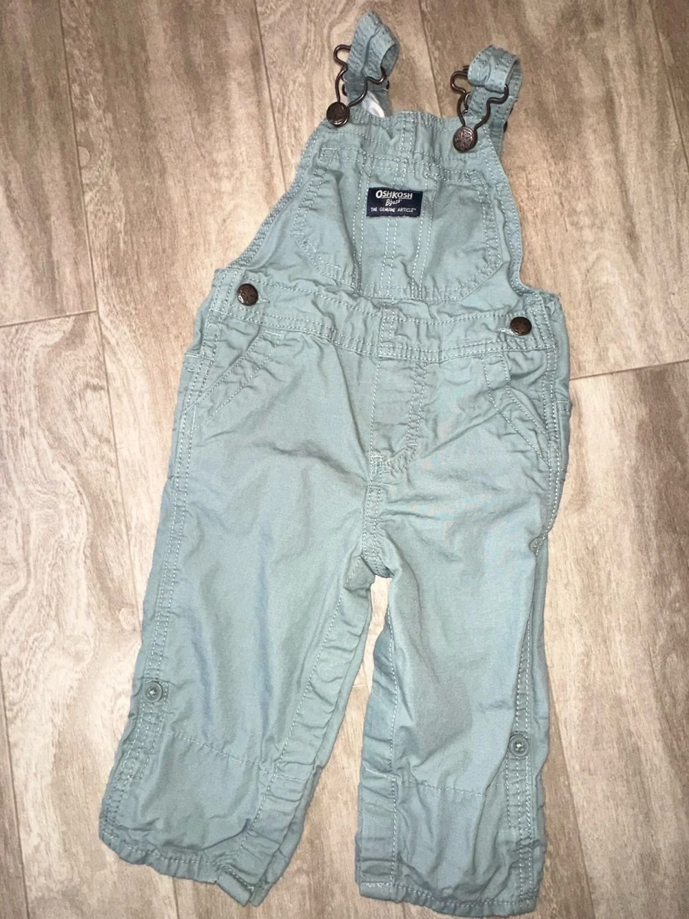 OshKosh B'gosh Mint Green Toddler Overalls